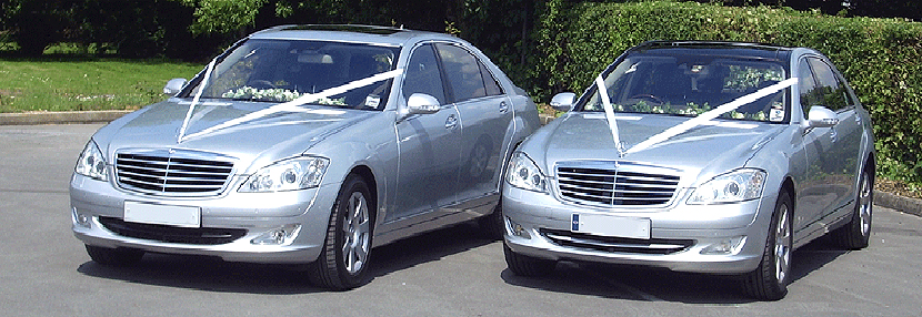 Picture of two Mercedes-Benz Wedding Cars